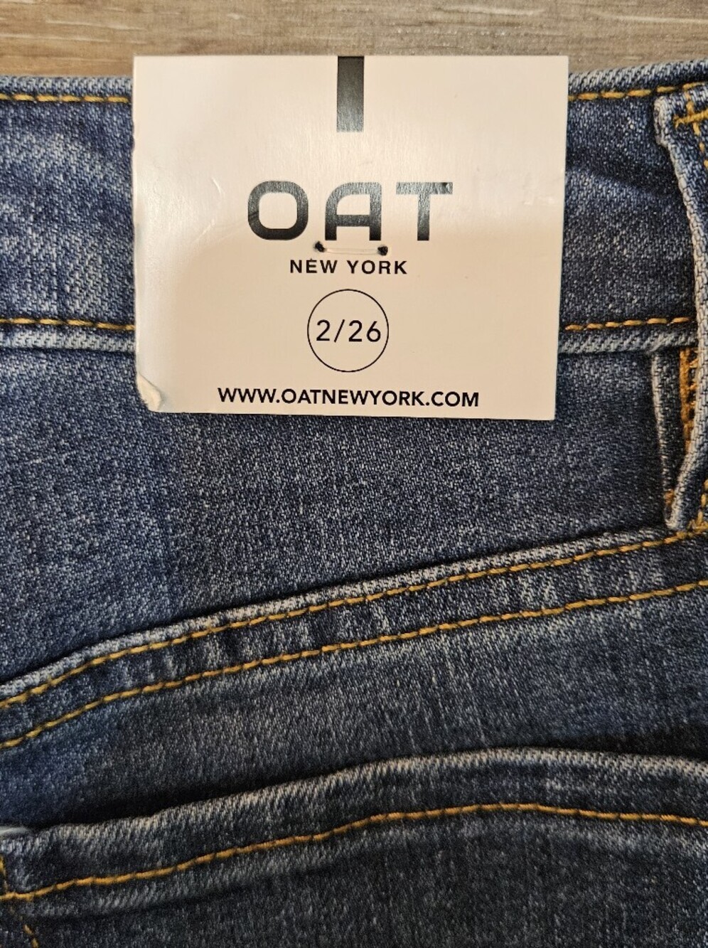 Oat New York Wide-Leg Cropped Jeans in Dark Blue Wash Size 2/26 - Picture 7 of 8
